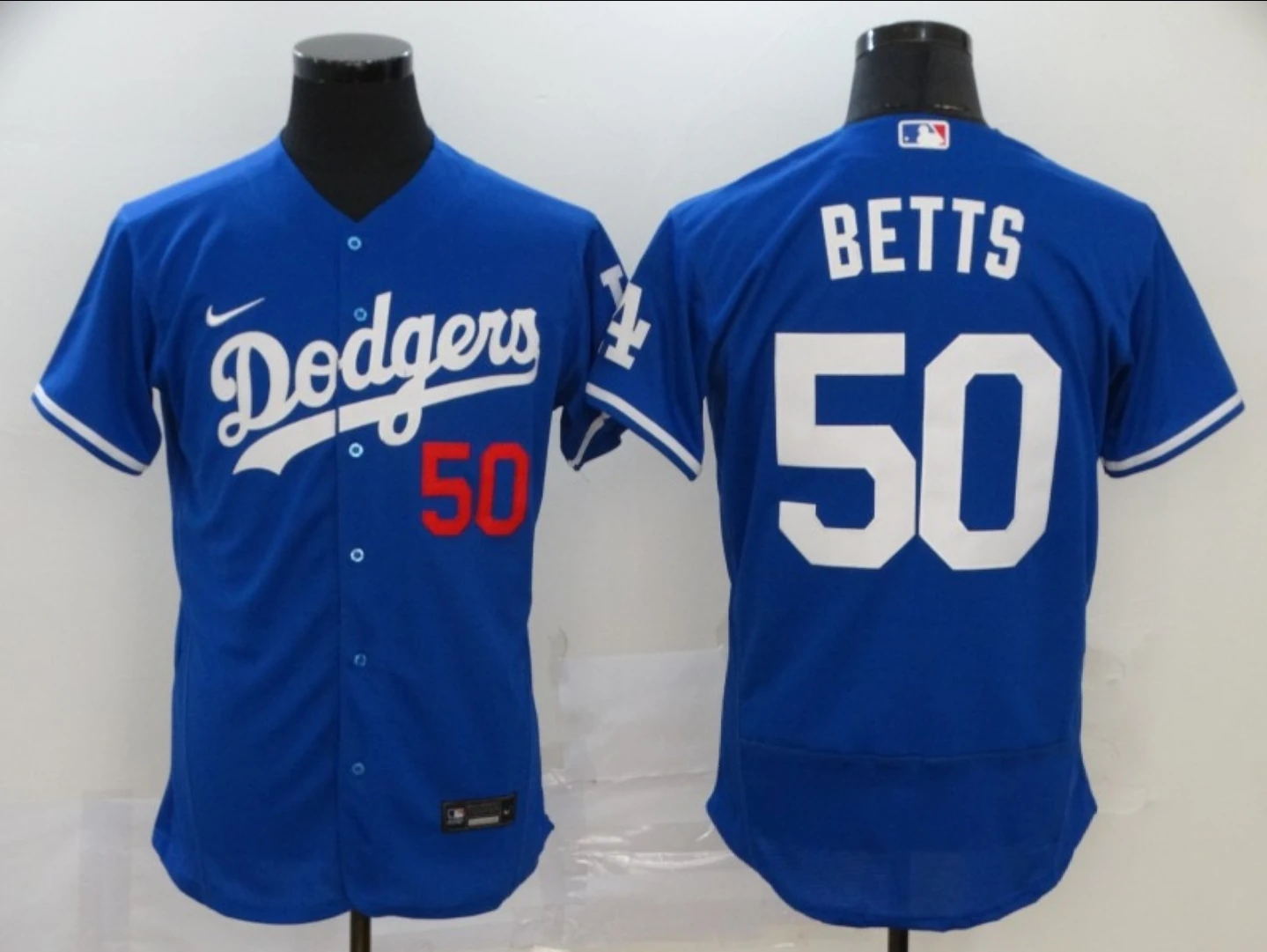Custom Youth Los Angeles Dodgers #50 Betts Blue 2021 Nike MLB Elite Jerseys->boston red sox->MLB Jersey